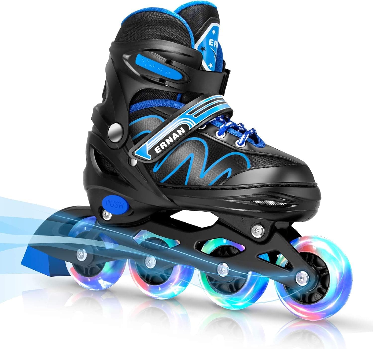 ERNAN Inline Skates,Adjustable Light up Kids Inline Skates, for Boys and Girls,Roller skate for Kids Youth, Beginner