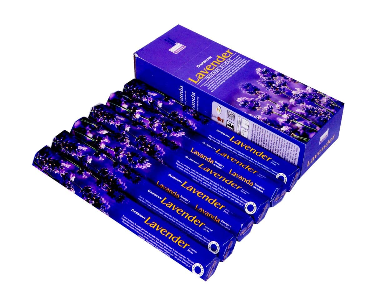 6 Box/Pack 120 Sticks total Lavender Darshan Quality Incense Fragrance from India