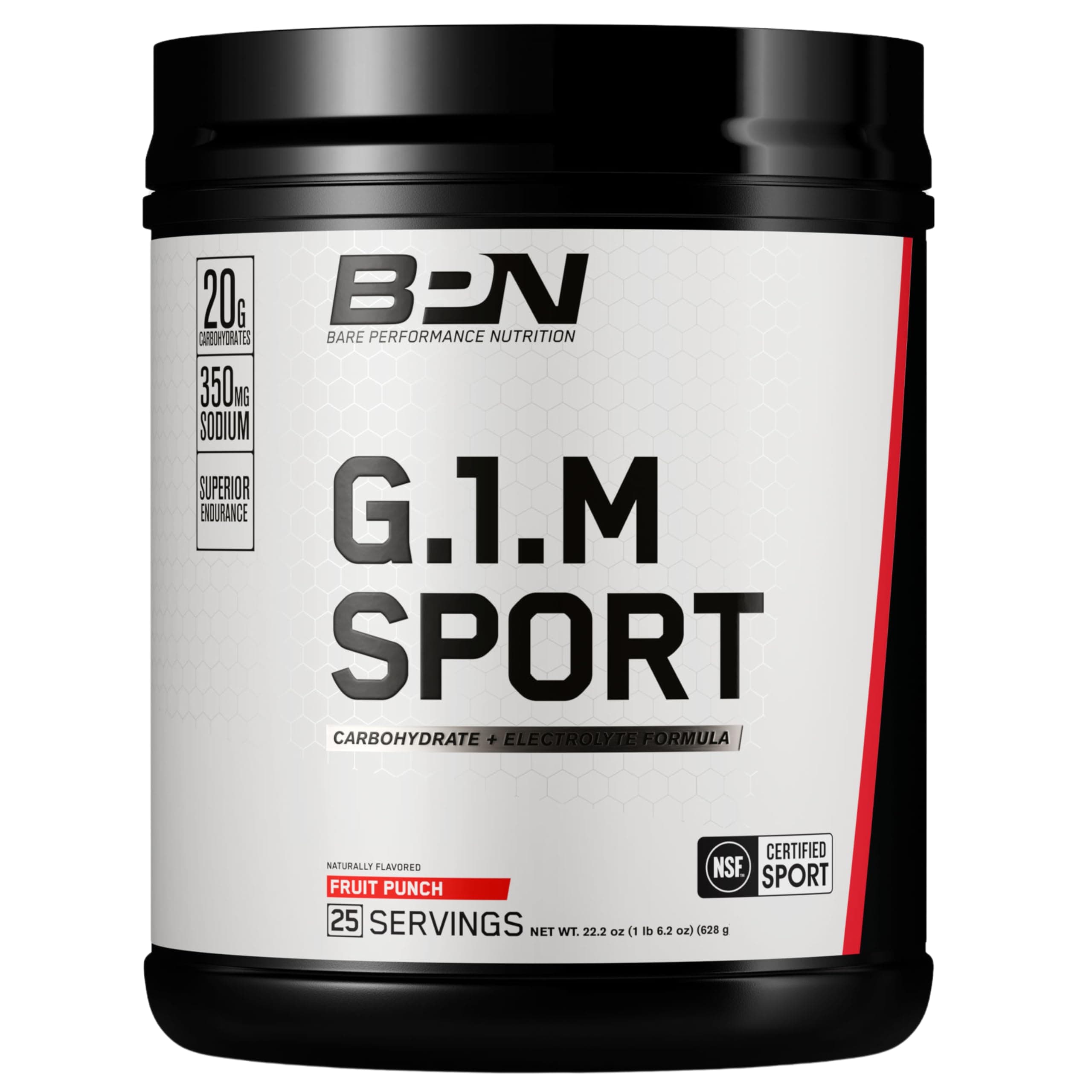 BPN G.1.M Go One More Sport, Endurance Training Fuel, Superior Carbohydrate & Electrolytes Powder Formula, Reduce Fatigue, Fruit Punch, 25 Servings