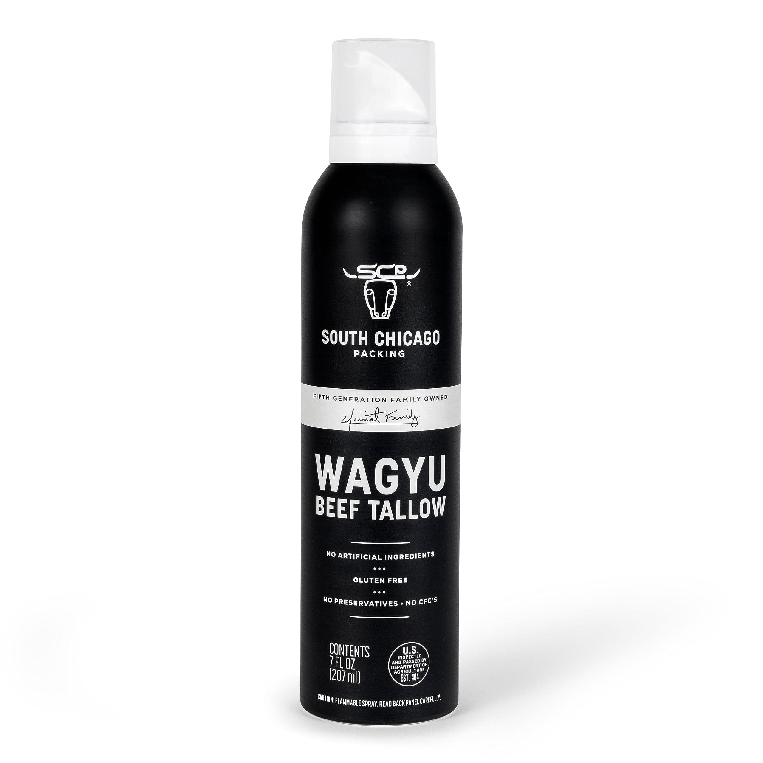 - South Chicago Packing Wagyu Beef Tallow Spray, 7 Fl Oz – Umami-Rich Nonstick Cooking Oil for Sautéing, Grilling & Stir-Frying