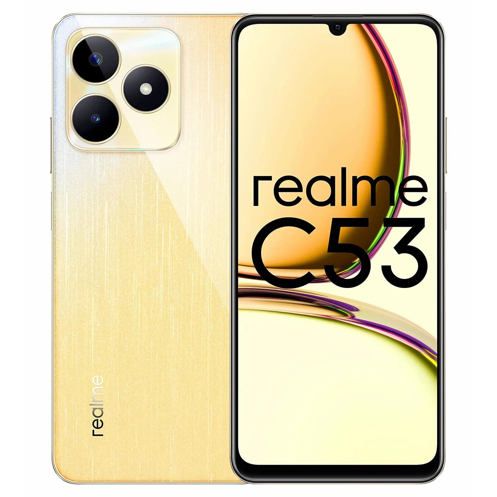 realme C53 Android Smart Phone, 50MP AI Camera, 6.74" LCD Display, 8GB RAM 256GB ROM, 5000mAh Battery, 33W Supervooc Charge, Champion Gold, GSM Carriers only, NOT for CDMA, European Power Adapter