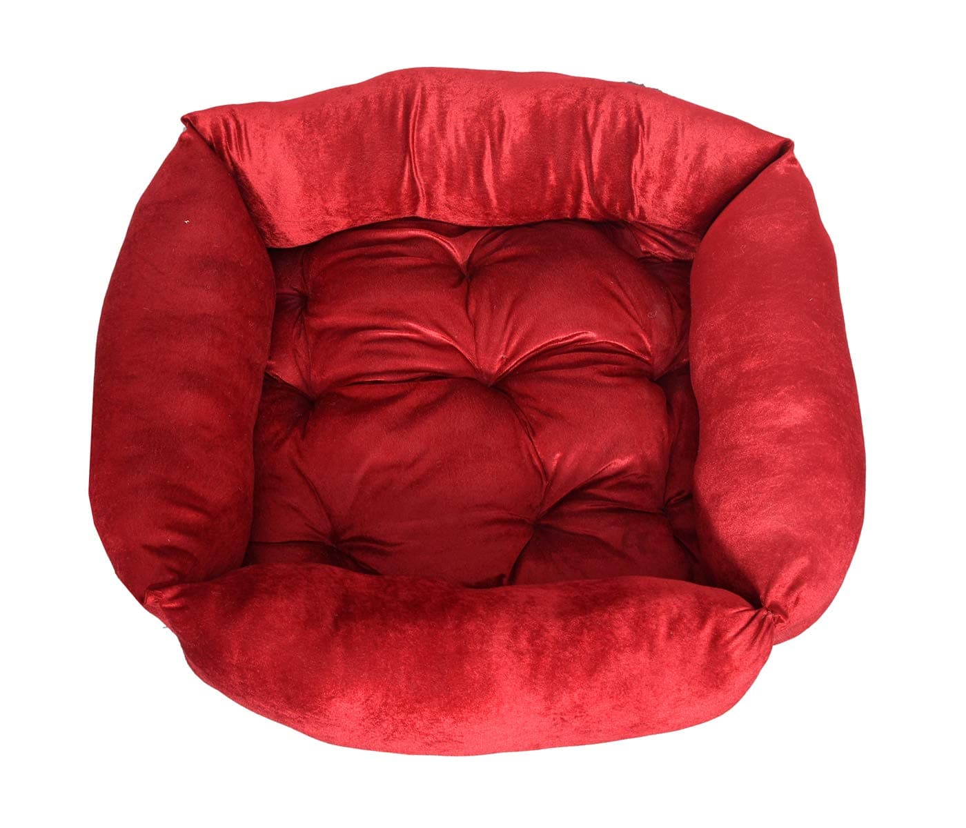 Amit Brothers Soft Square Shape Dog/Cat Bed - Large (Red)