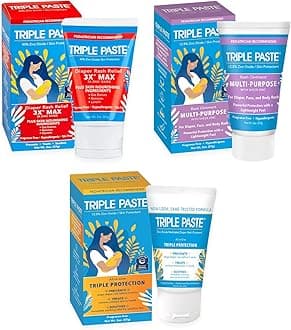 Triple PasteGift Bundle: Diaper Rash Cream 2 oz Ointment, 3X Max Strenth 2 oz Ointment, & Sheer Zinc 2 oz Ointment Trio Kit