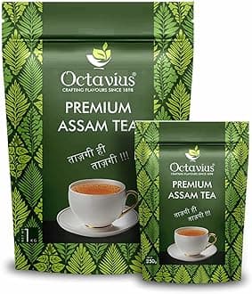 Octavius Premium Assam Tea - 1.25 Kg (625 Cups) | Extra Strong | Black Tea | Kadak Chai Patti