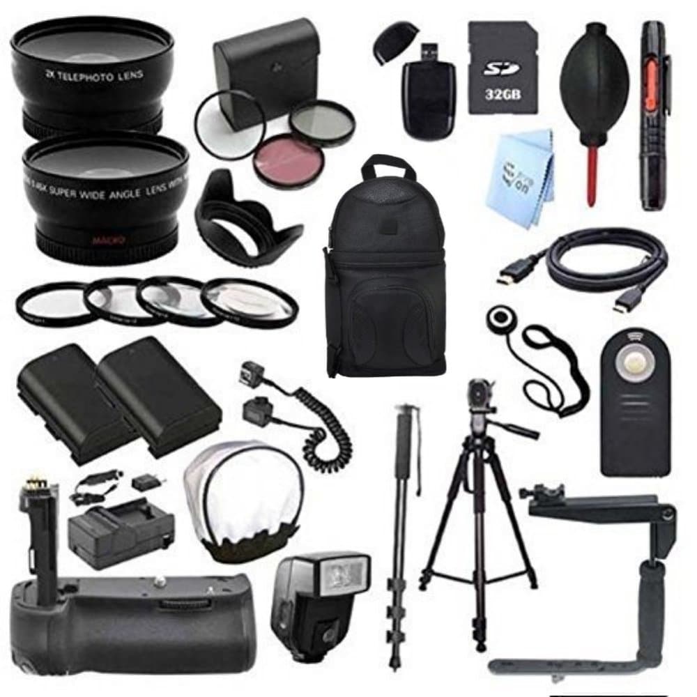 Deluxe 58MM 24 Piece Accessory Bundle for Canon 70D Digital SLR Camera (Fits 18-55MM, EF50MM EF75-300MM,EF-S 55-250MM)