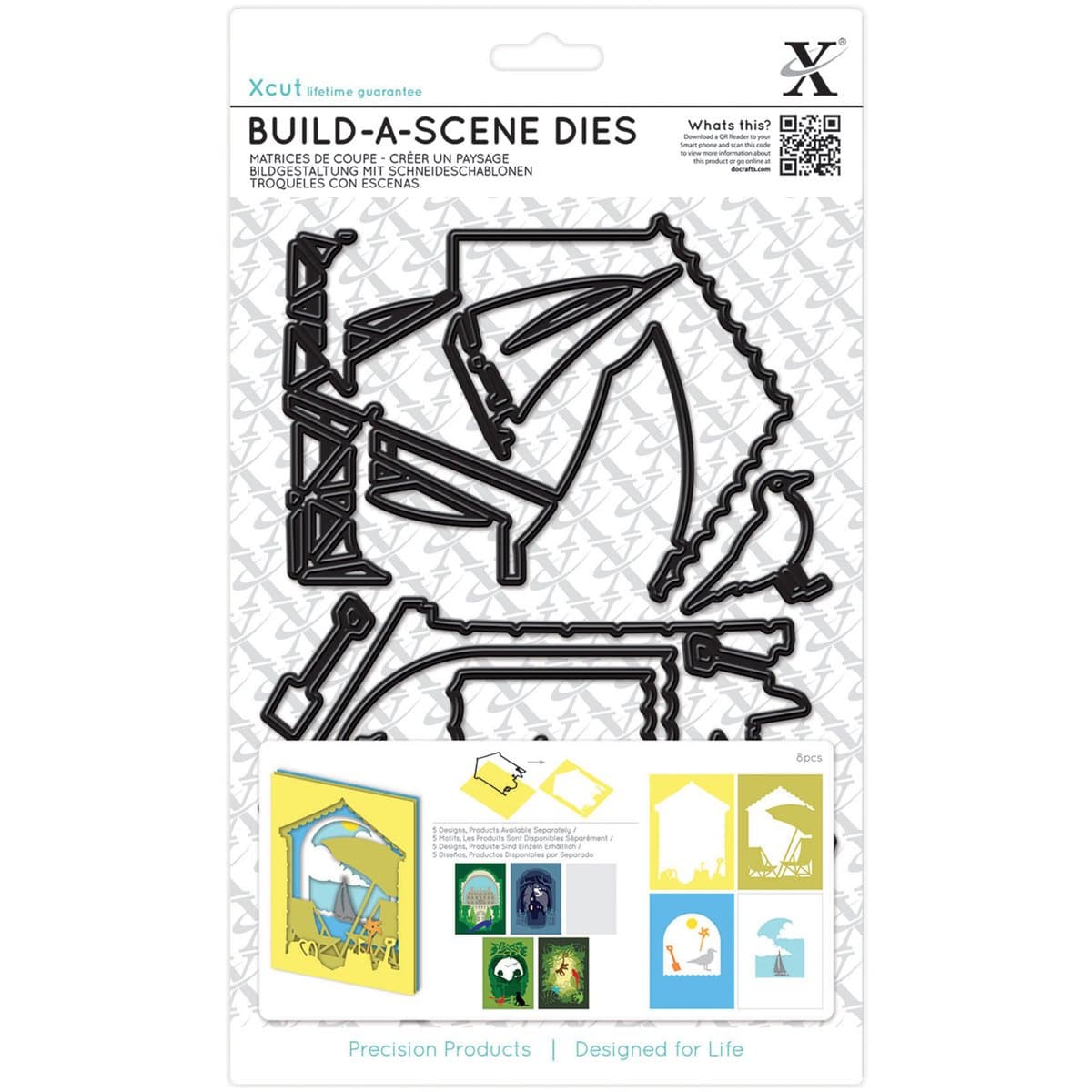 DOCrafts Xcut Build-A-Scene Dies 8/Pkg-Shadow Box Seaside