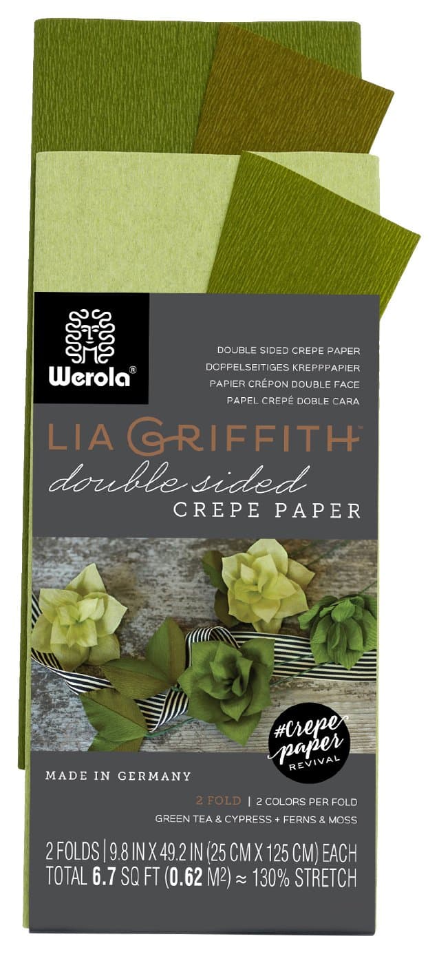 Werola LGriffith Crepe Paper Dbl Side 2pc Cypress