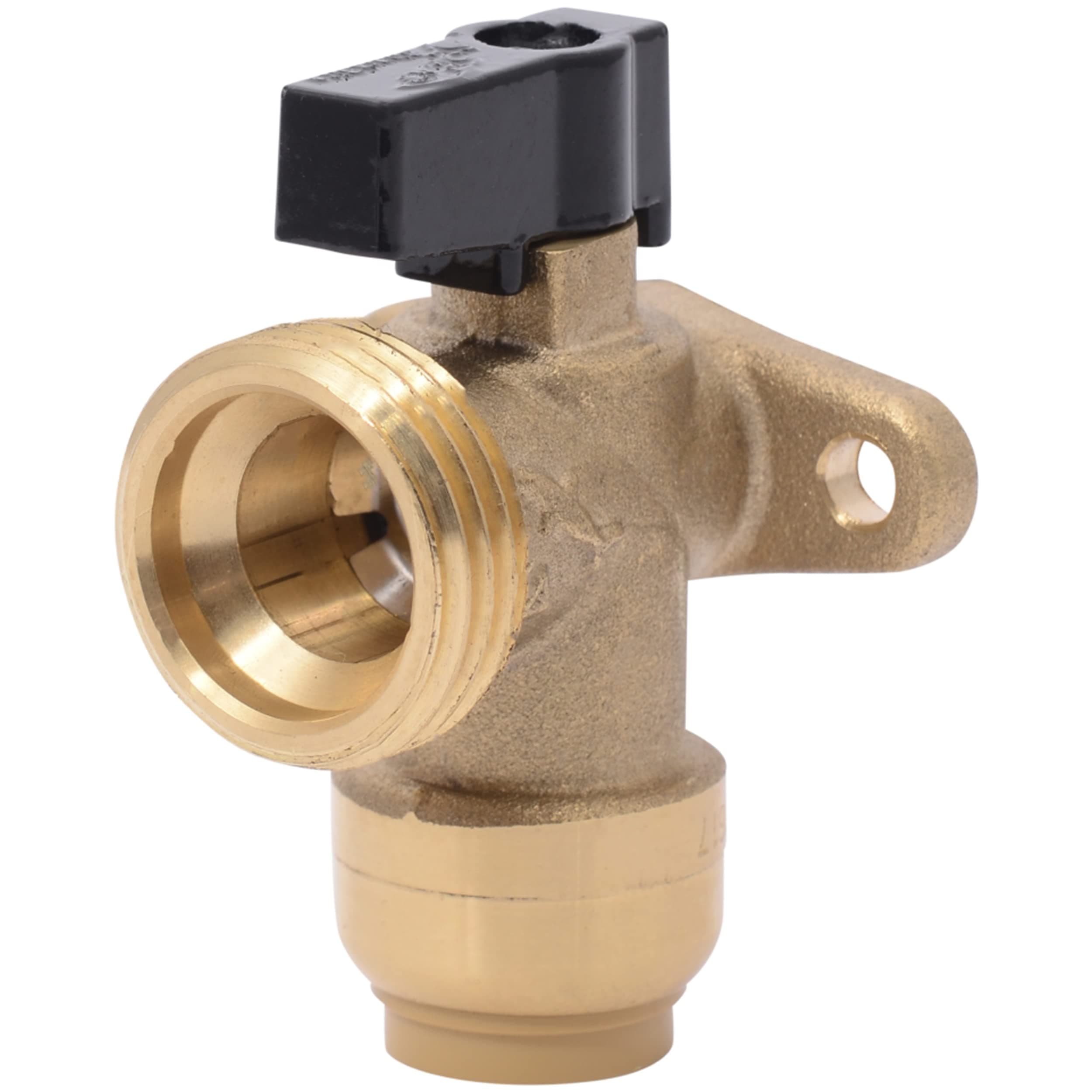 SharkBite 1/2 Inch x 3/4 Inch MHT Washing Machine Angle Valve, Push to Connect Brass Plumbing Fitting, PEX Pipe, Copper, CPVC, PE-RT, HDPE, 25560LF
