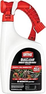 OrthoBugClear Insect Killer for Lawns & Landscapes Ready to Spray - Kills Periodical Cicadas, Mosquitoes, Ants, Spiders, Fleas, Ticks & More, Outdoor Bug Spray with Long Lasting Control, 32 oz.