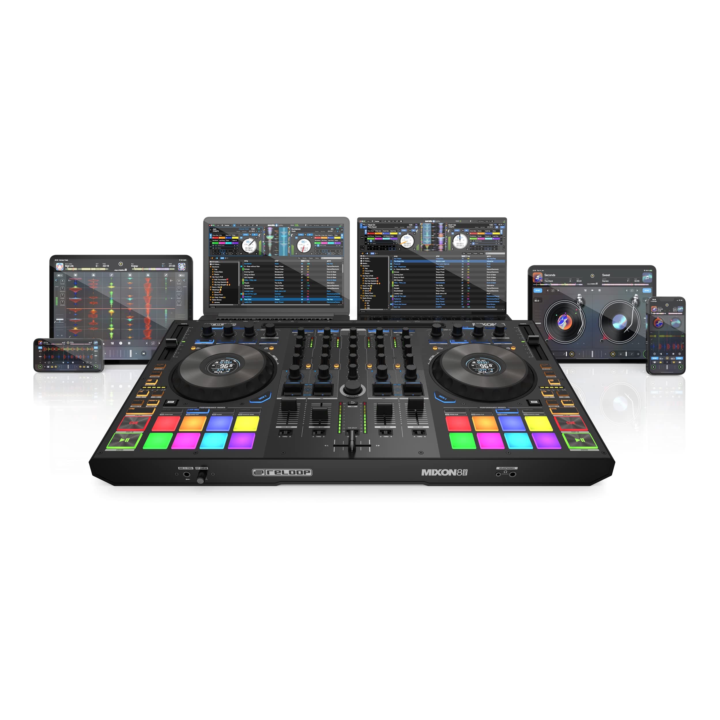 Mixon 8 Pro 4-Channel DJ Controller, Black