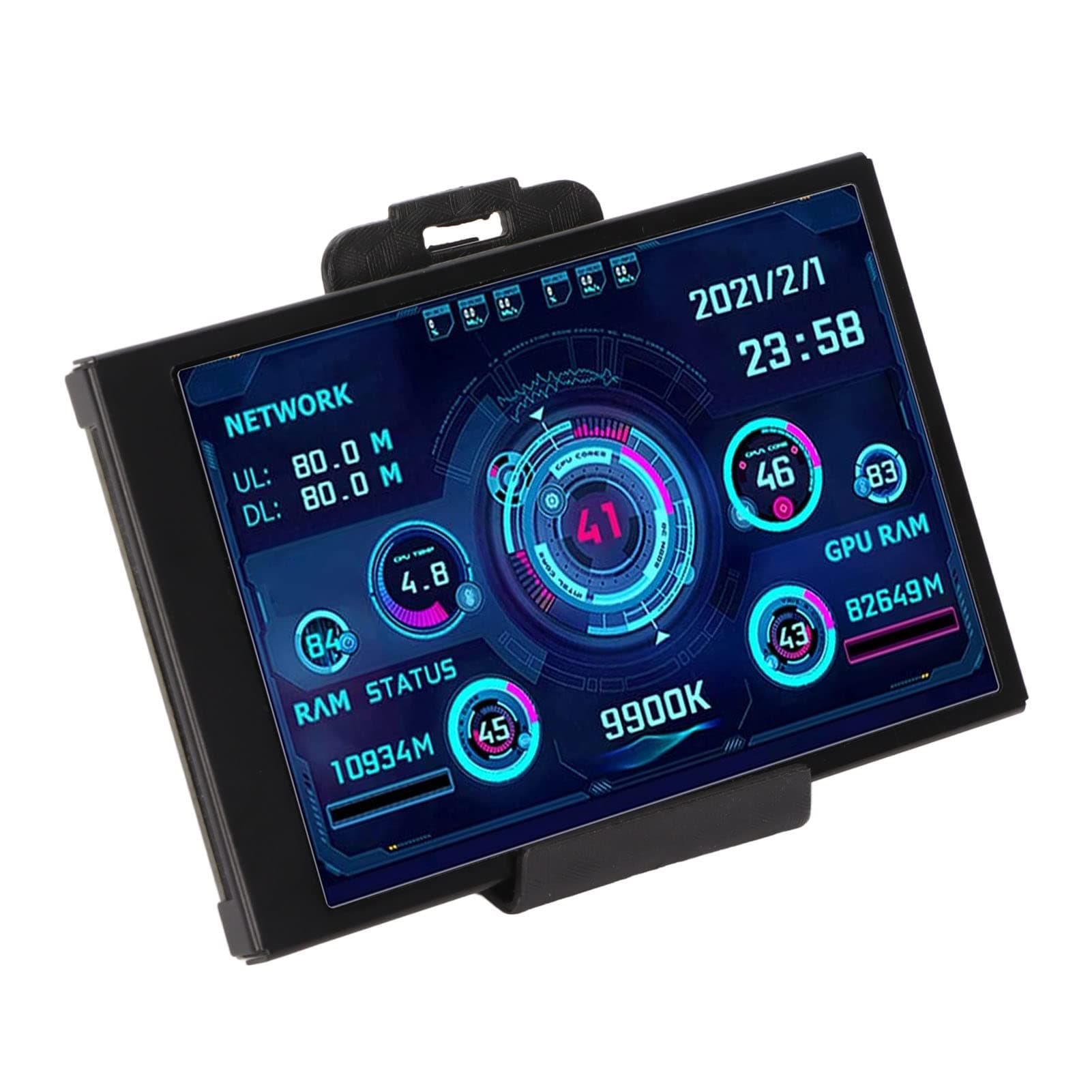 3.5in IPS USB Mini Screen, PC Temperature Monitor - CPU RAM Data Monitor, Sensor Panel Display