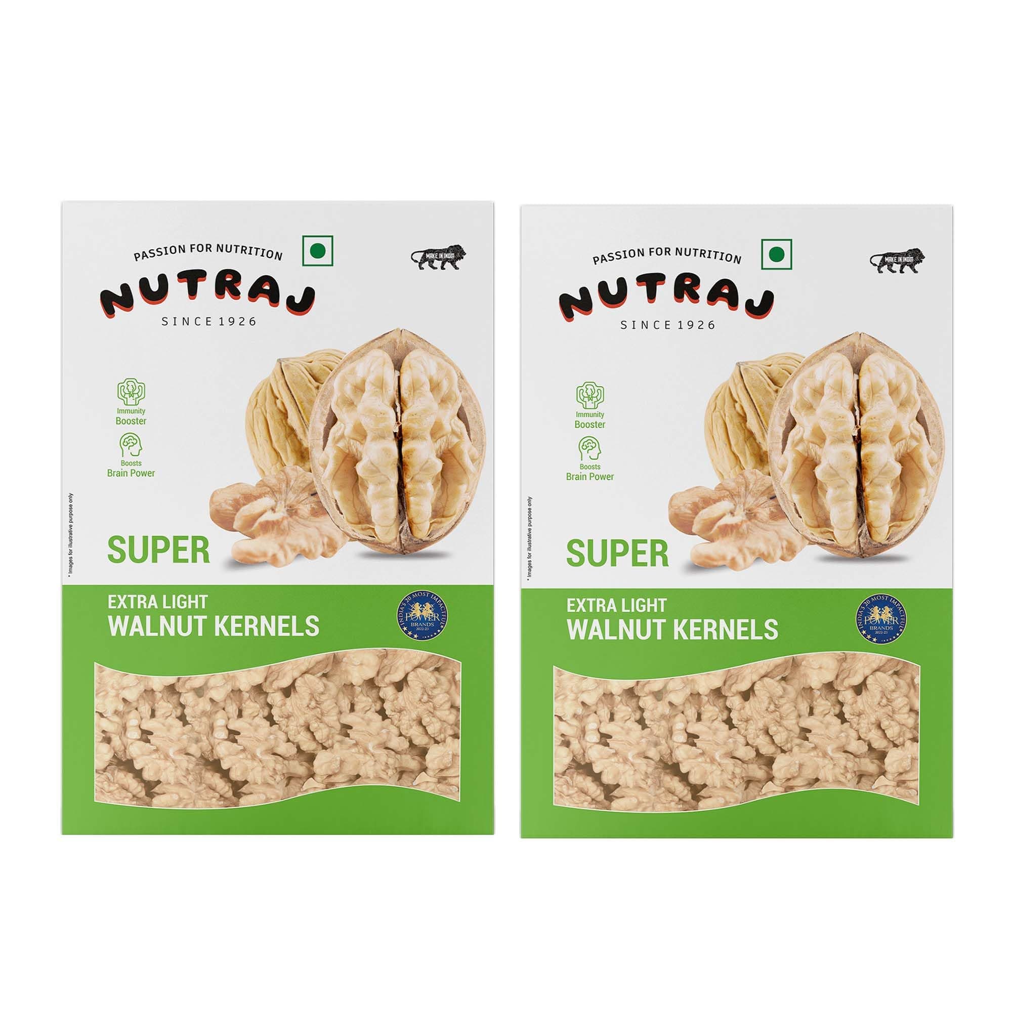 Nutraj - Super Walnut Kernels - 250G (Pack of 2) Pure Without Shell Broken Walnut Kernels | Bakers Pride | Akhrot Giri Dry Fruit|