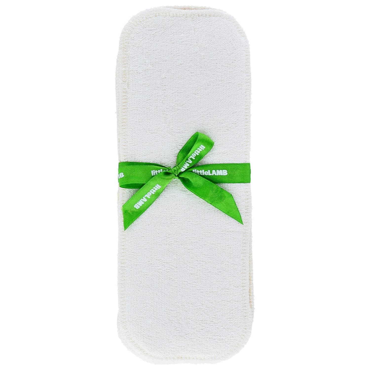 Little Lamb Bamboo Nappy Boosters, Reusable Inserts for Diapers, Double Thickness, Set of 10 Pads, Size 2 (13 x 33cm)