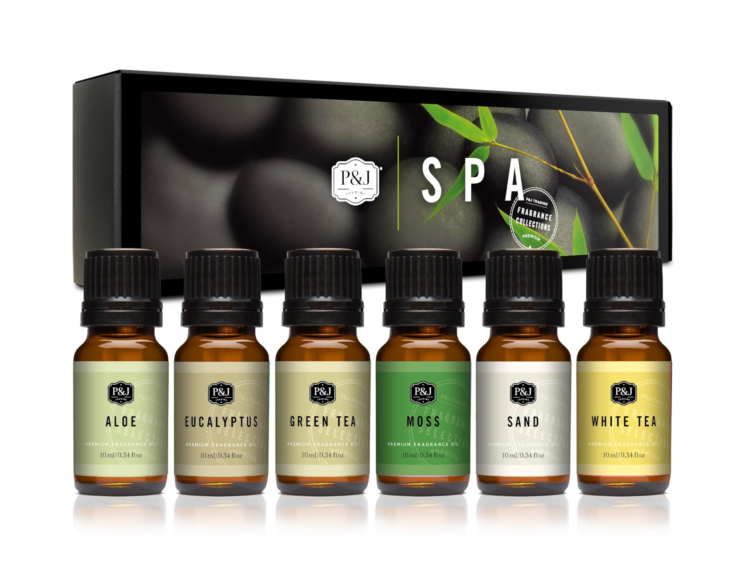 P&J Trading Fragrance Oils for Diffusers for Home Spa Set Fragrance Scents for Candle Making - Soap Making Supplies - Car Diffuser Scents - Essential Home Gift Set - Aloe, Eucalyptus & More