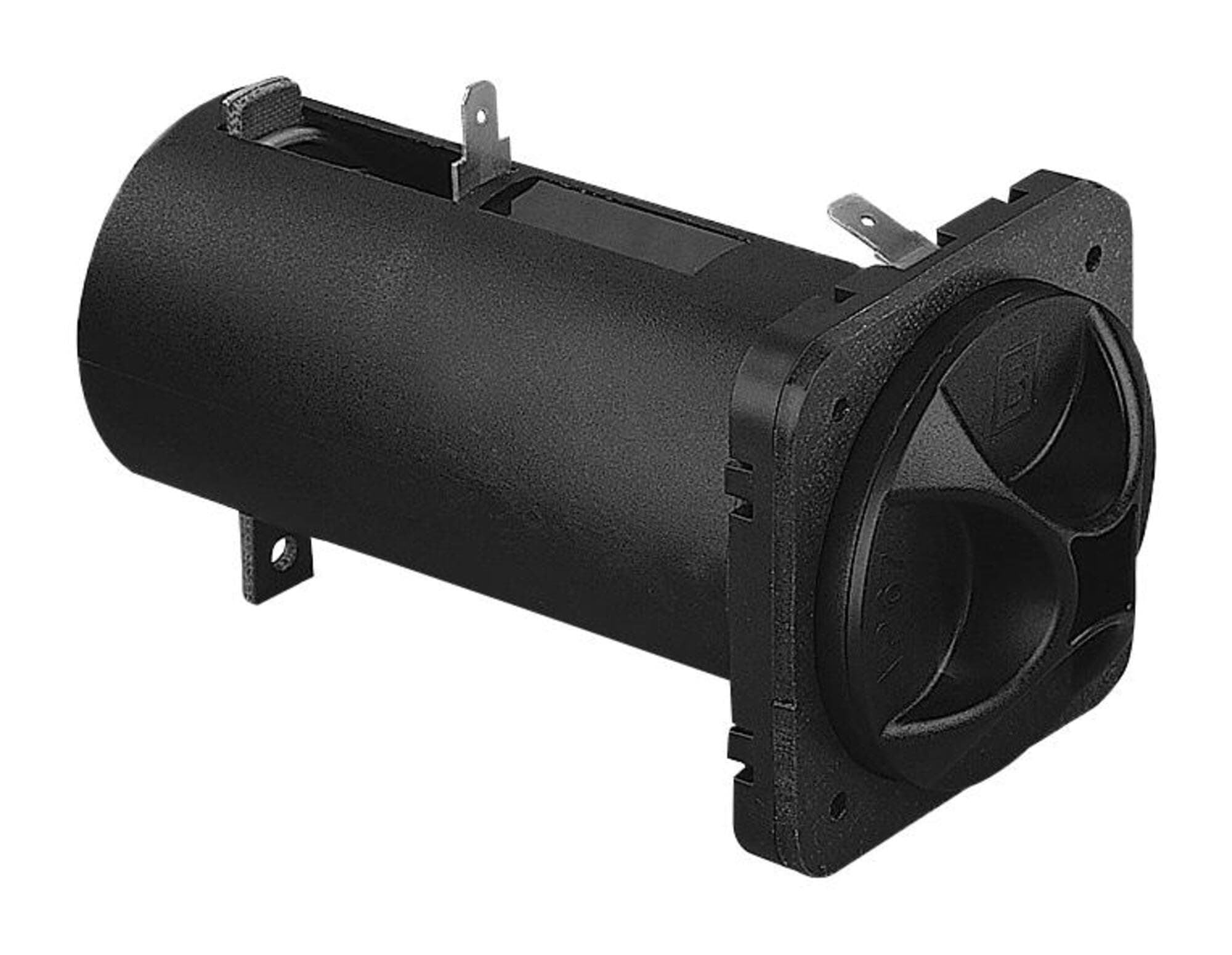 BXS018 - Battery Holder, Flanged Panel Mount, D Seize, 3 Cells, Quick Connect / Solder, Bayonet Cap