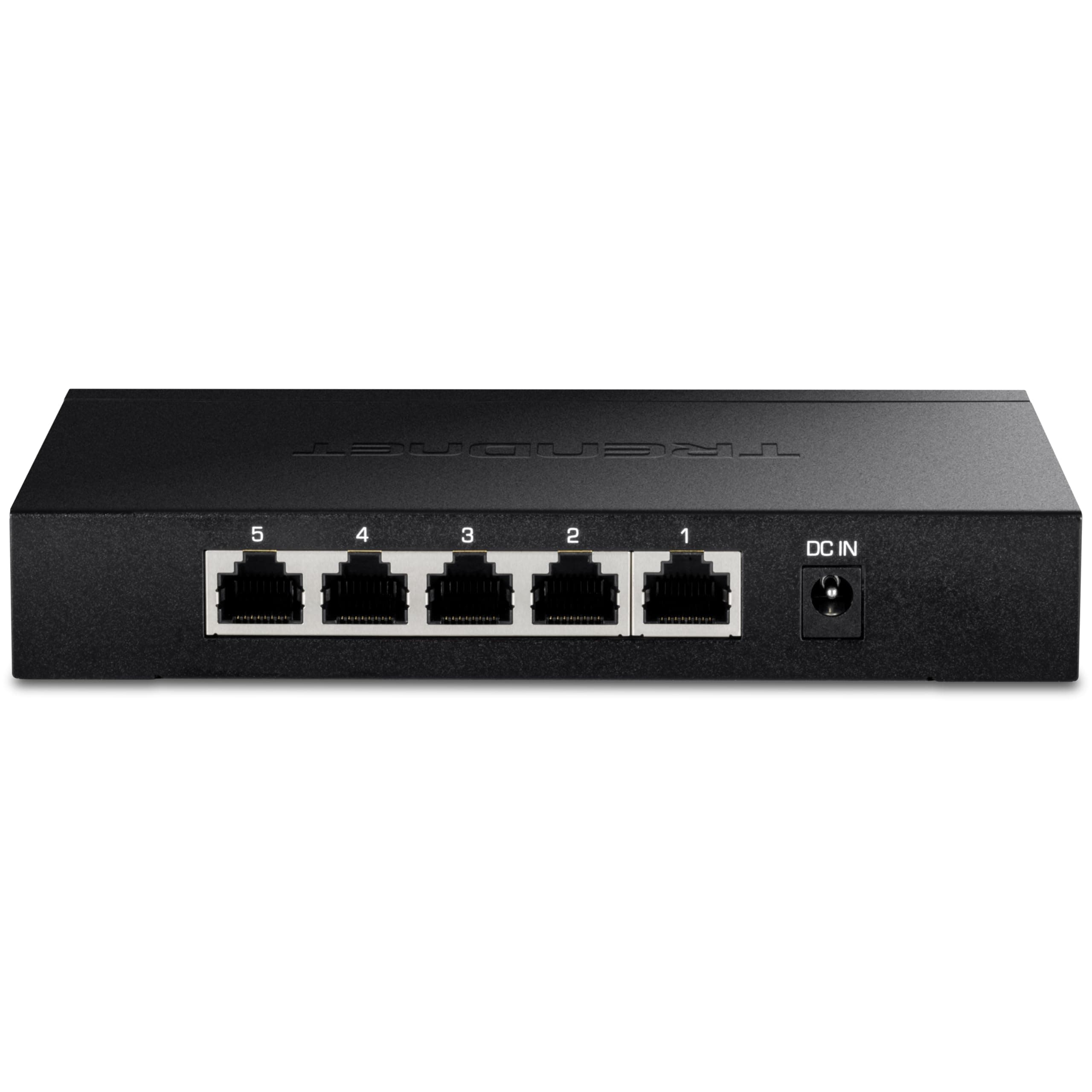 TRENDnet 5-Port Unmanaged 2.5G Switch, 5 x 2.5GBASE-T Ports, 25Gbps Switching Capacity, Backwards Compatible with 10-100-1000Mbps Devices, Fanless, Wall Mountable, Black, (TEG-S350)
