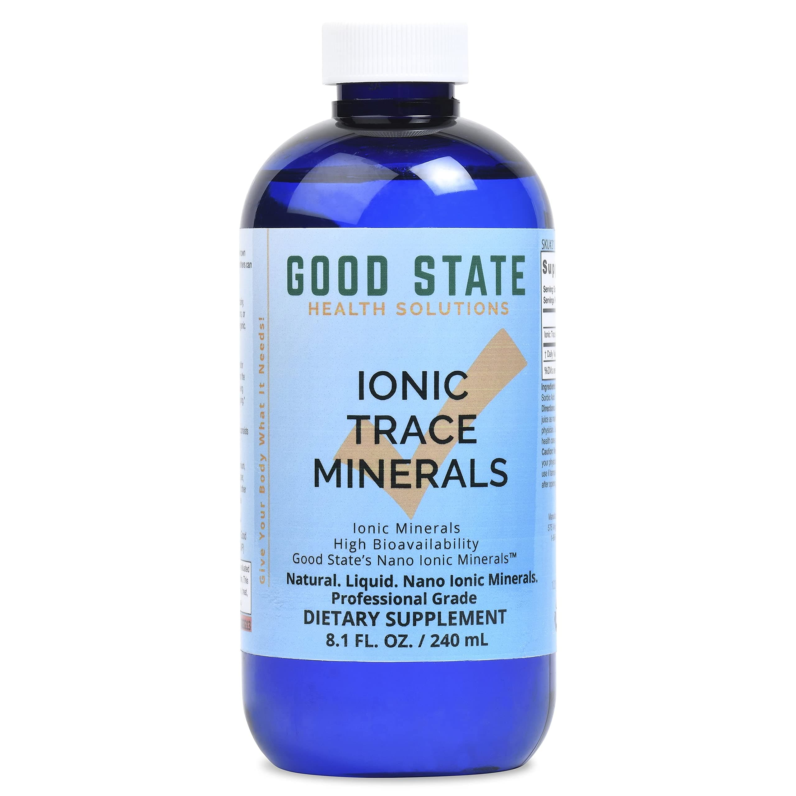 Liquid Ionic Trace Minerals (96 servings at 125 mg - 8 fl oz)