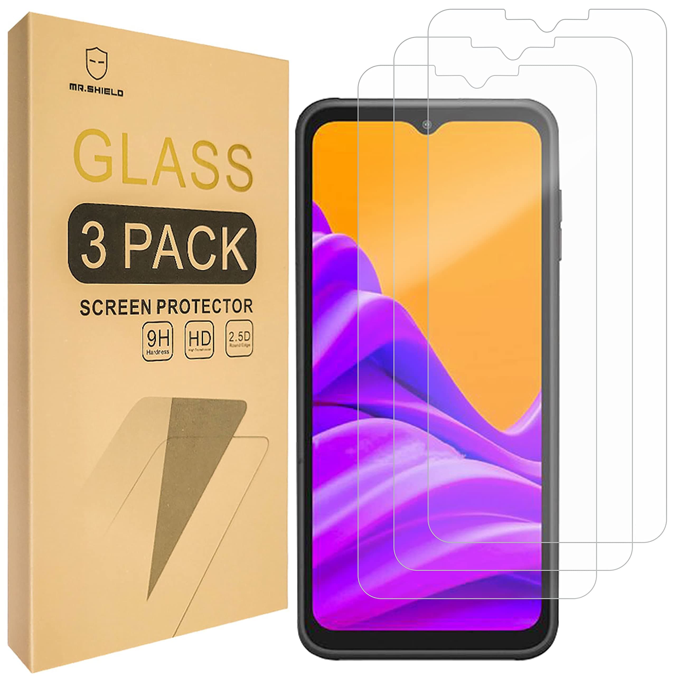 Mr.Shield Screen Protector For Samsung Galaxy Xcover6 Pro/Galaxy Xcover Pro 2 [Tempered Glass] [9H Hardness] [3-Pack] Screen Protector