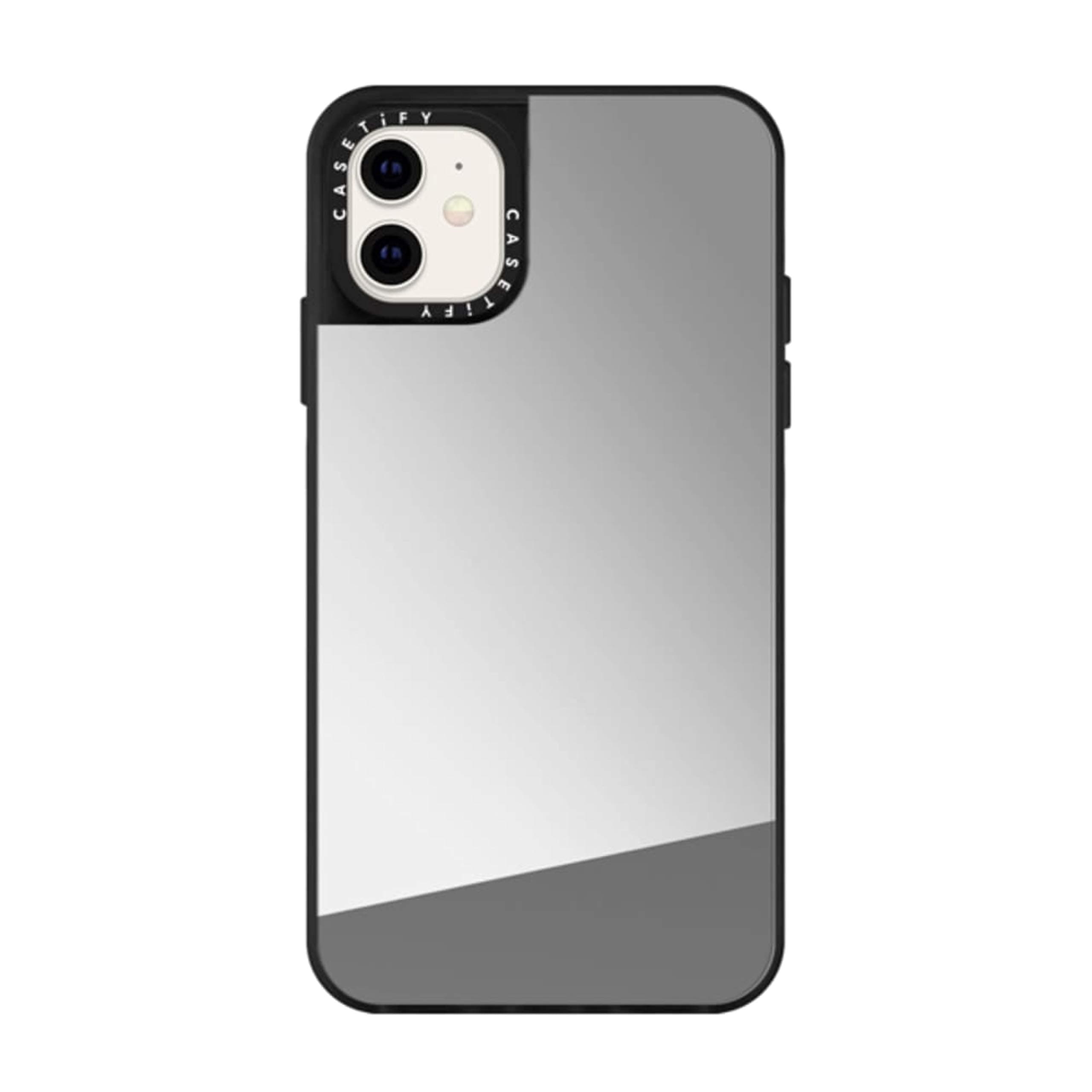 Casetify REFLECTIVE MIRROR Case, Shockproof TPU Bumper, Slim & LightWeight, Wireless Charging Compatible (iPhone 12 Mini, Mirror Case Silver)
