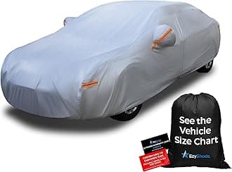 EzyShade 10-Layer Car Cover Waterproof All Weather. See Vehicle Size-Chart for Accurate Fit. Outdoor Full Exterior Covers for Automobiles Sedan Hatch SUV Rain Sun Protection. Size A7 (See SizeChart)