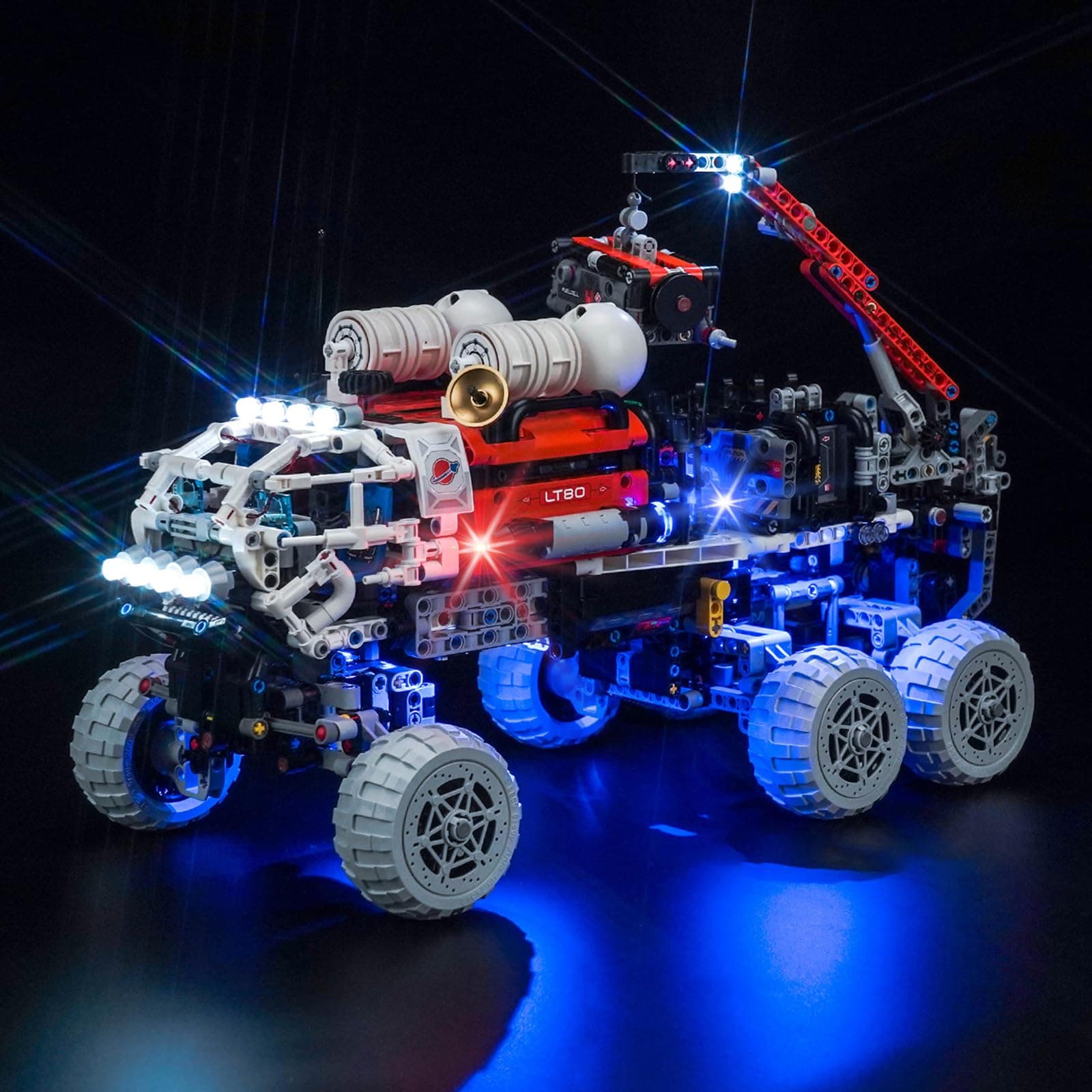 Upgraded Led Light Kit for Lego Mars Crew Exploration Rover Building Set, Compatible with Lego 42180 (Model Not Included)