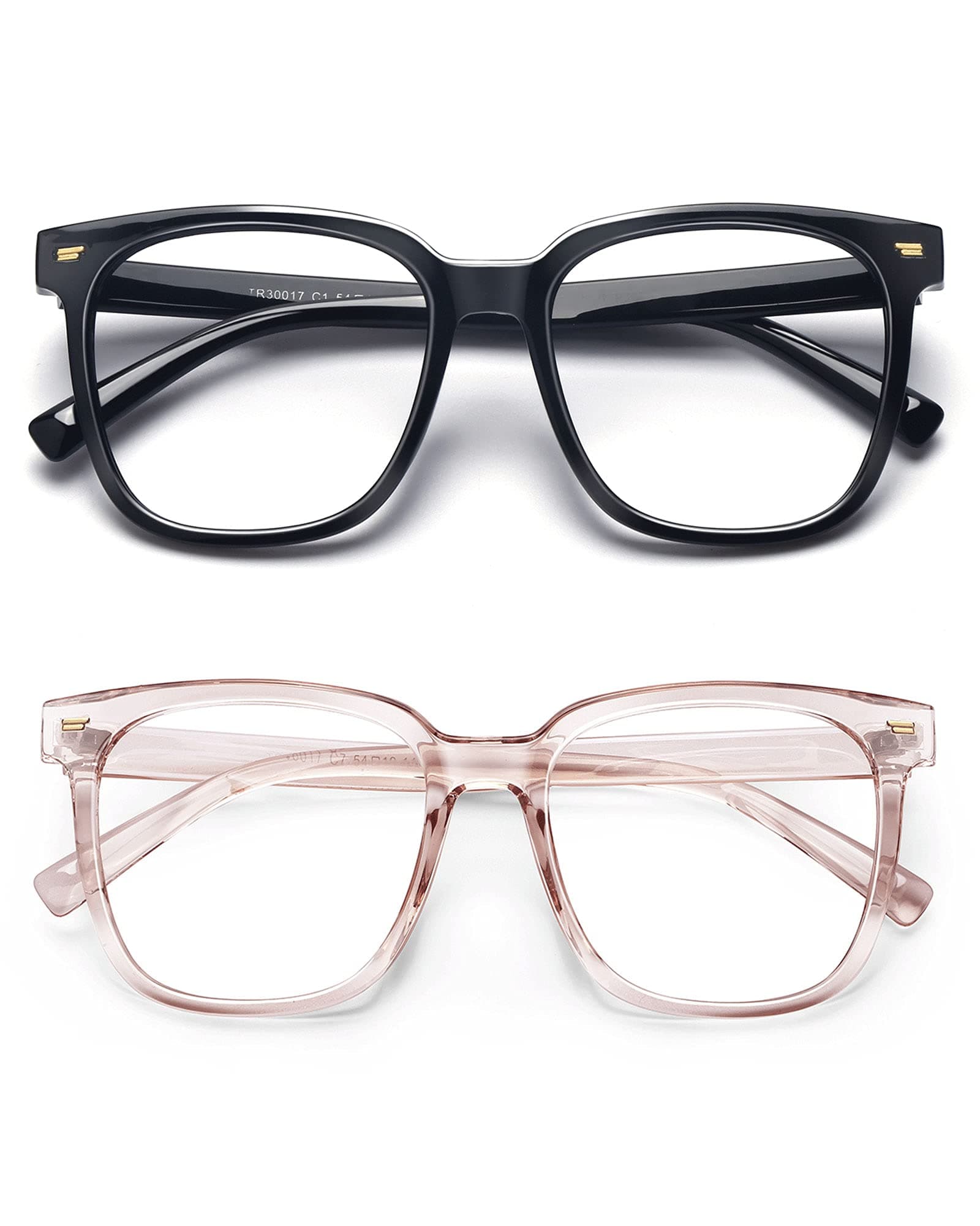 Oversized Square Blue Light Blocking Glasses for Women Men Anti Glare Reduce Eyestrain Computer Glasses