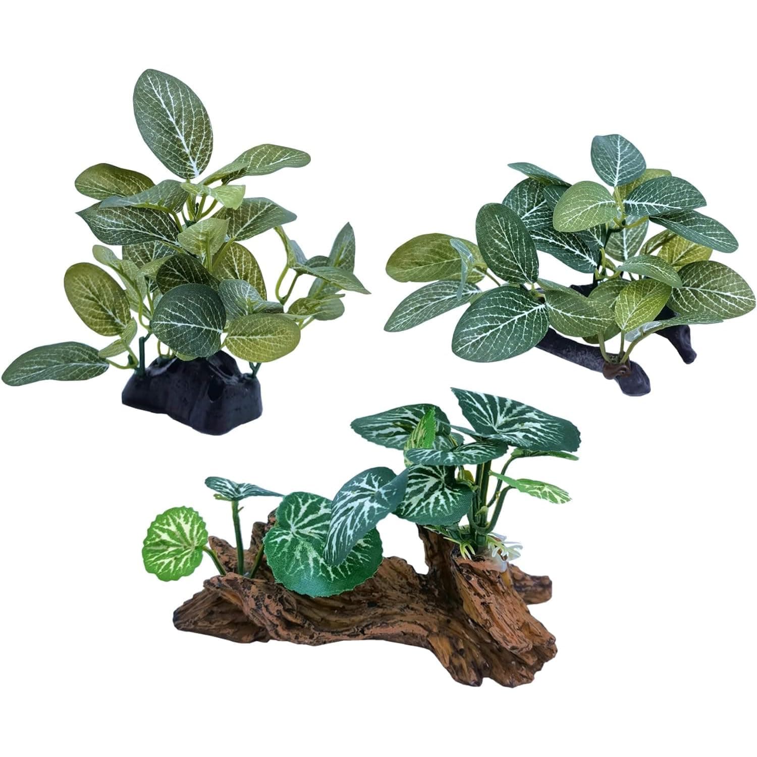 X spring Artificial Fish Tank Plants, 3 PCS Fish Tank Artificial Silk Plants, Safe and Non-toxic Plant Aquatic Water Grass Foreground Decor, Aquarium Plant Aquatic Water Grass for Fish Tank Decoration
