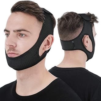 Vosaro Anti Snore Chin Strap [Upgraded], Snoring Solution Effective Anti Snore Device, Adjustable and Breathable Stop Snoring Head Band for Men Women, Black