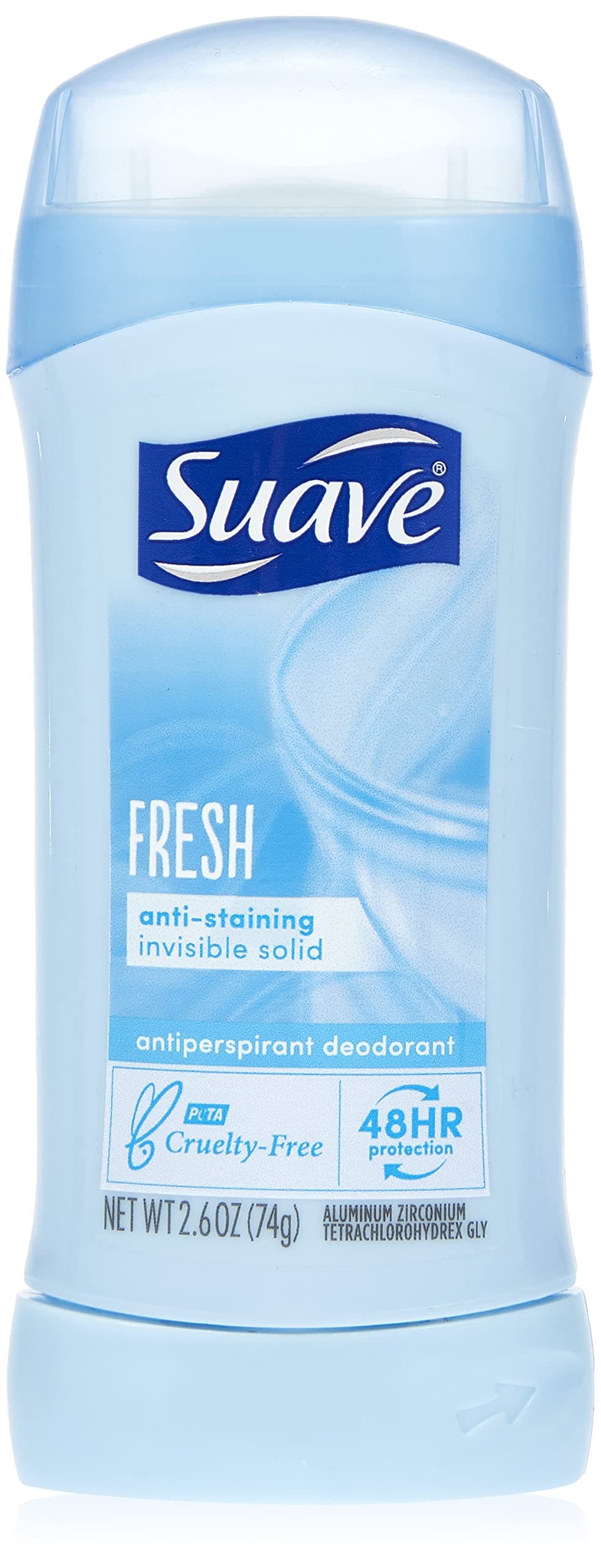 Suave 24 Hour Protection Anti-Perspirant Deodorant Invisible Solid Fresh 2.6 Oz