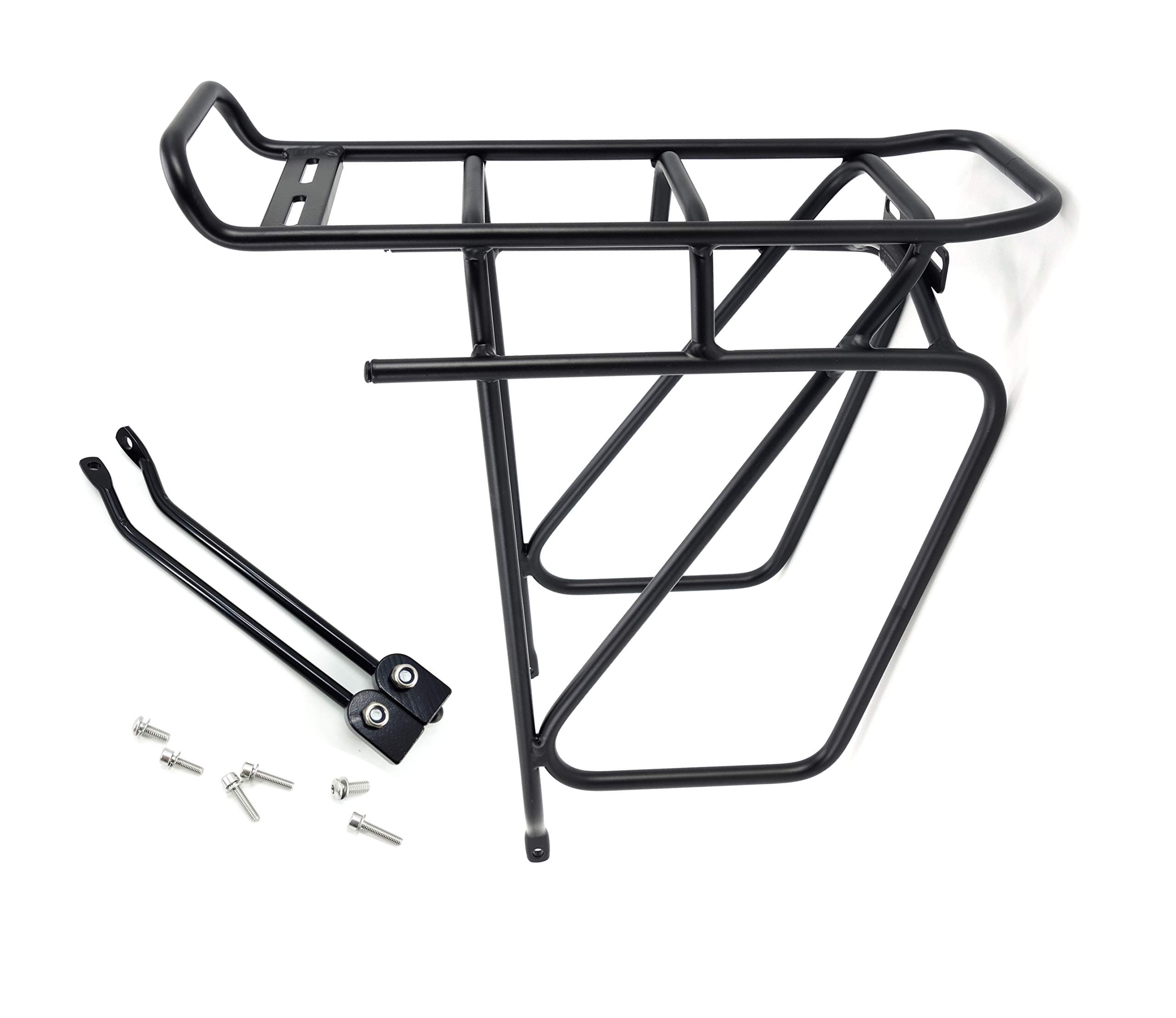 JGbike Bike Cargo Rack for 26" 27.5" Bicycle Touring Carrier for V-Brake Disc Brake Mount, Integrated Design Frame-Mounted for Heavier Top & Side Loads