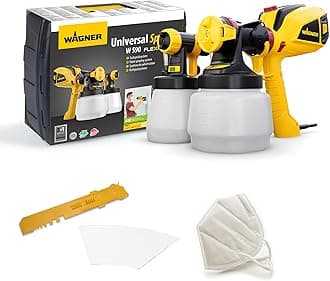 Universal Sprayer W 590 FLEXiO - Electric Paint Sprayer for Wall & Ceiling/Wood & Metal paint - interior and exterior usage, covers 15m² - 6 min, 1300 ml/ 800 ml capacity, 630 W