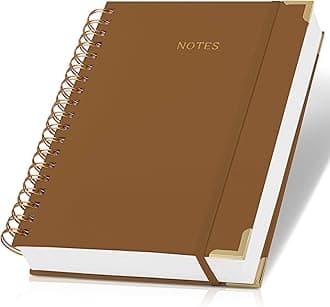 Aesthetic Thick Spiral Notebook Journal For Women in B5 Format - Modern Linen Hardcover College Ruled Note Book With 300 Lined Pages - Perfect For Writing And Staying Organized at Work or School