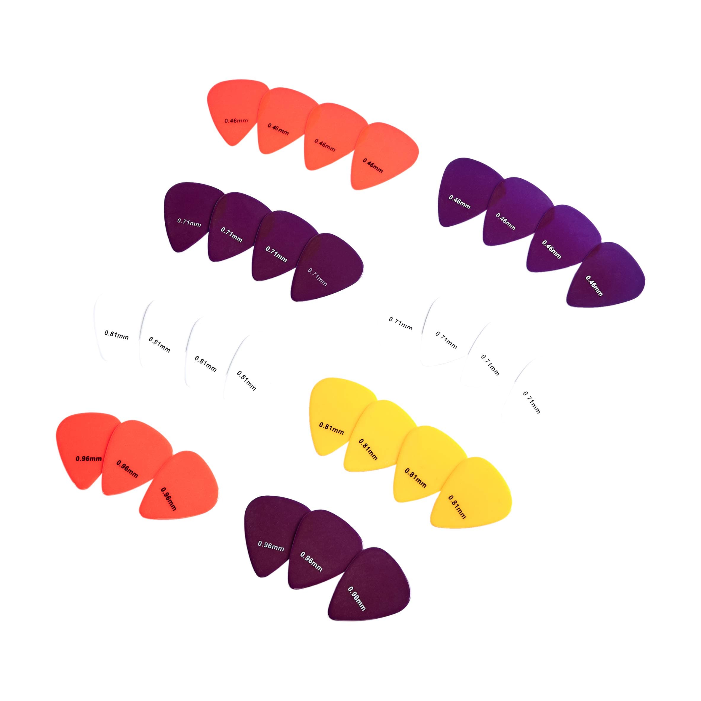 Amazon Basics Guitar Picks, Solid Colors, Celluloid, 30-Pack, Small