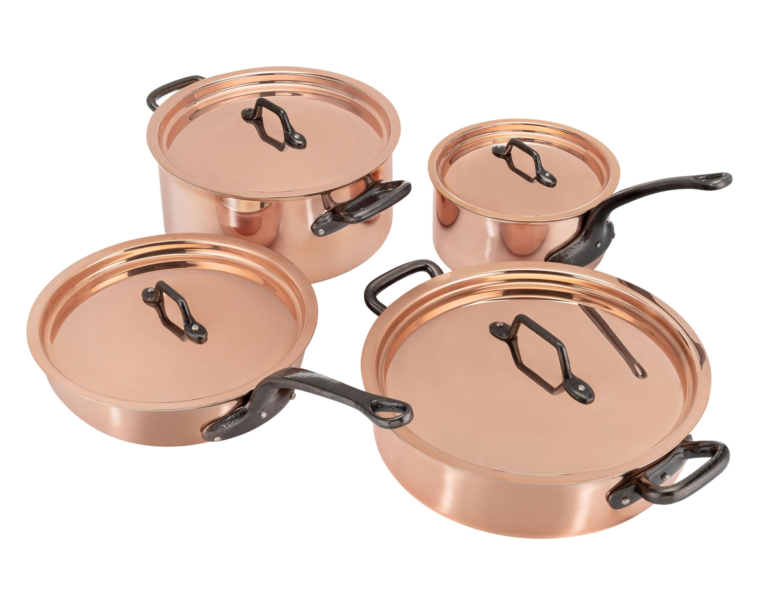Matfer Bourgeat Copper Cookware Set, Set of 8