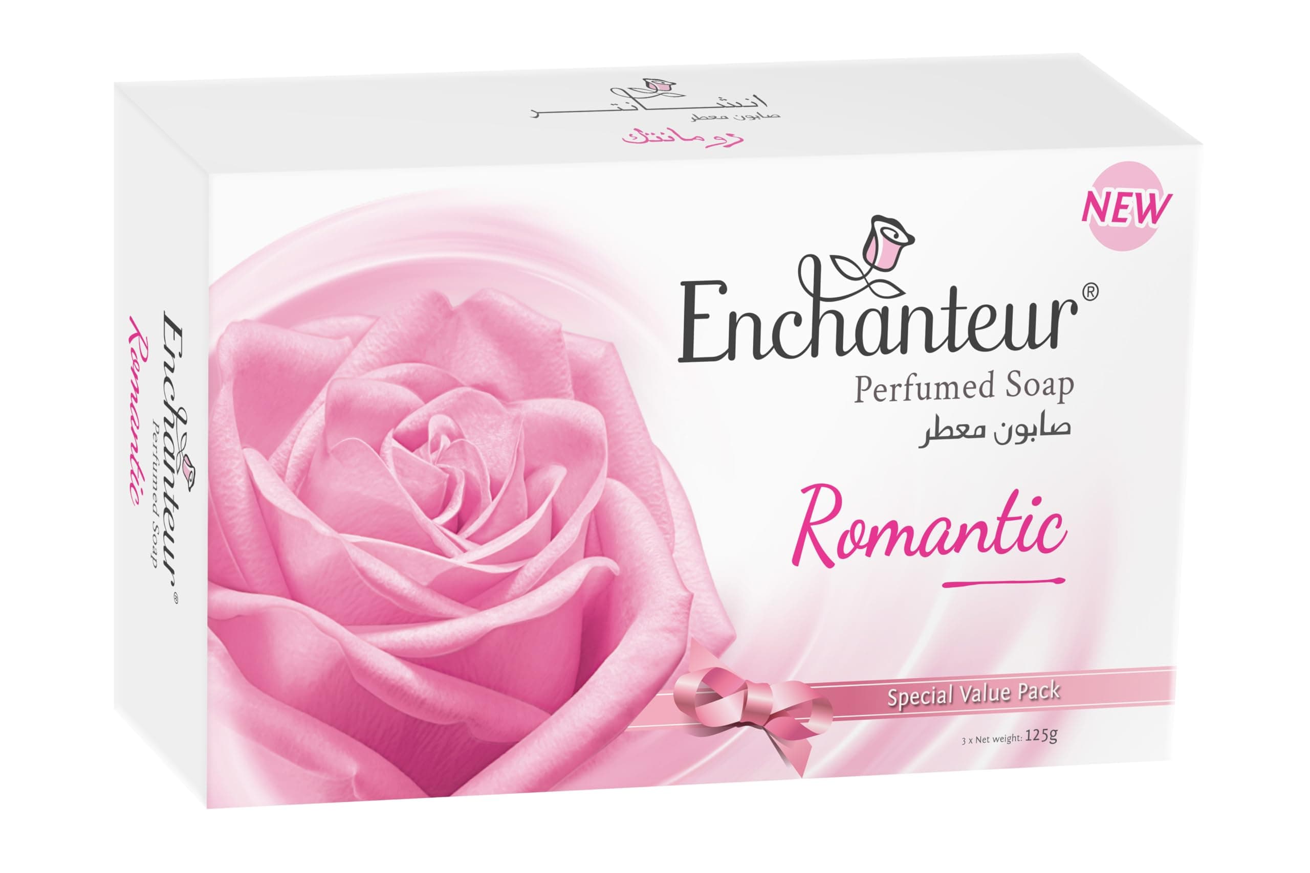 Perfumed Romantic Soap Bar - 3 x 125 gm