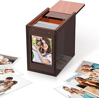- Acrylic Polaroid Frame & Photo Storage Box,for Instax Mini Polaroid Film, 2x3 Instax Frame,with Magnetic Sliding Cover Photos Display,Graduation Gifts Wedding Guest Book Alternative for Reception