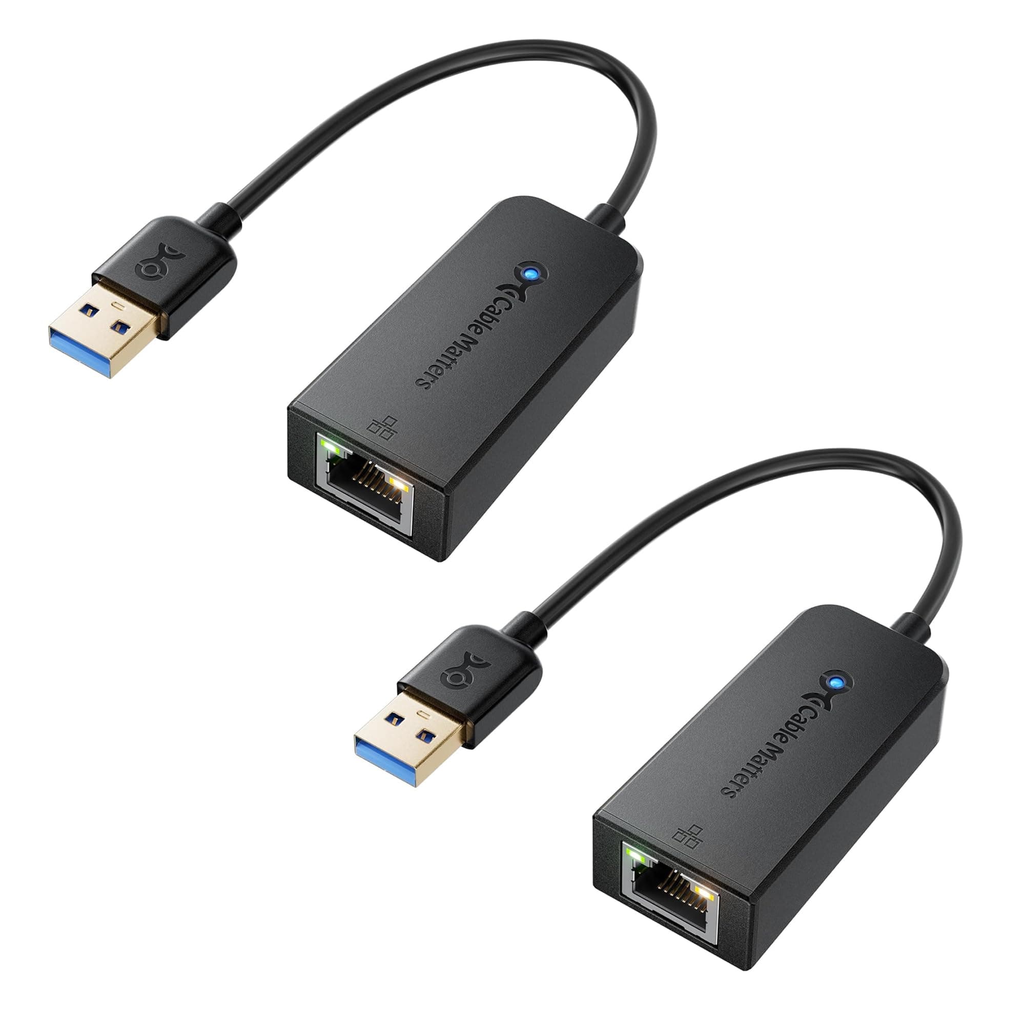 2-Pack USB to Ethernet Adapter - Plug & Play with PXE MAC Address Clone Support, USB 3.0 to Gigabit Ethernet Adapter for Laptop, Supporting 10/100/1000Mbps