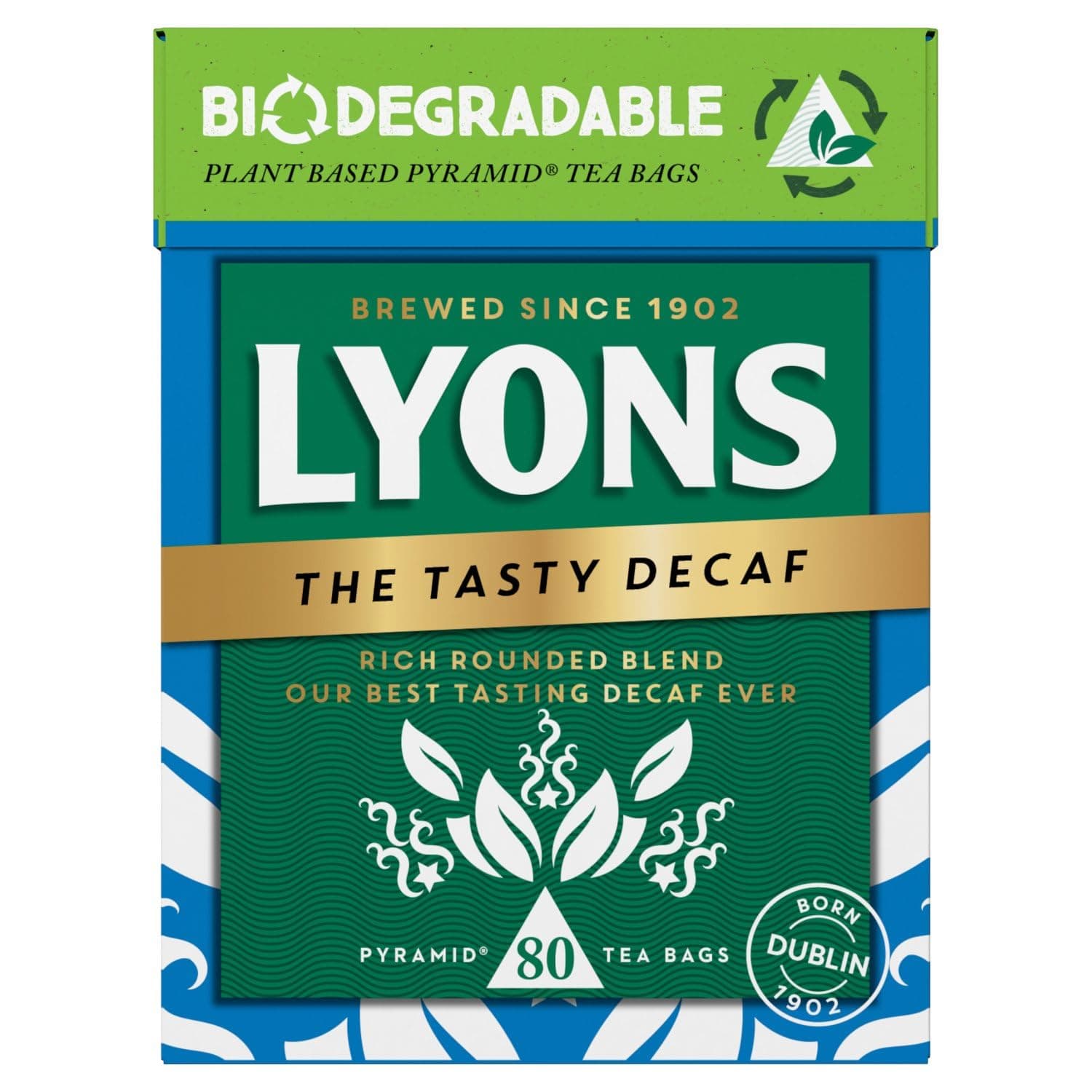 Lyons Decaffeinated Irish Tea 80 Bags (Pack of 2) - Pyramid Tea Bags …Rainforest AllianceRainforest AllianceRainforest AllianceRainforest Alliance