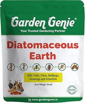 Garden Genie 100% Natural Diatomaceous Earth Powder | Insect Control Powder for Plants | Effective Against Cockroach, Bedbugs, Ants etc | Organic Pest Control for Your Home & Garden - 380g
