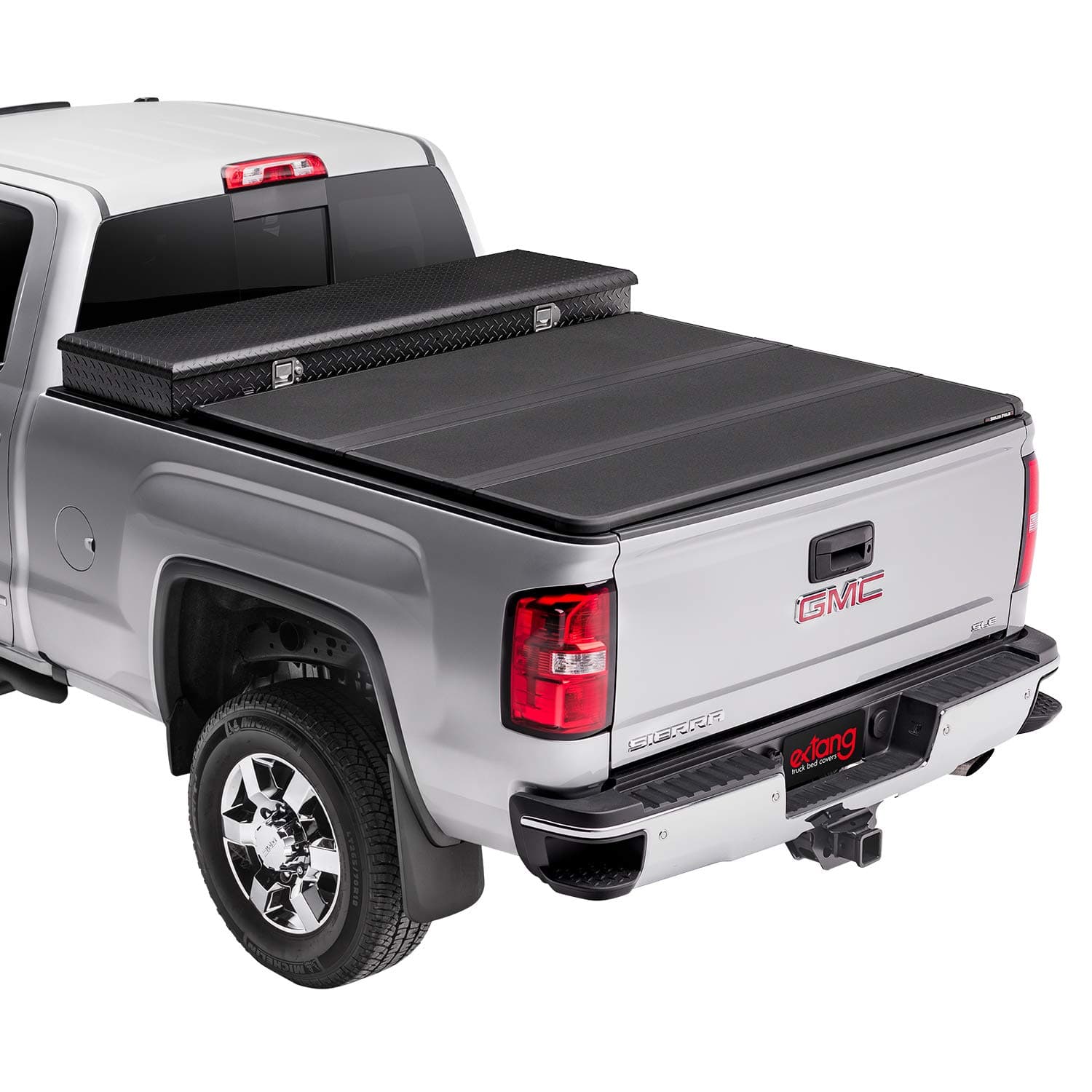 RealTruck Extang Solid Fold 2.0 Toolbox Hard Folding Truck Bed Tonneau Cover | 84653 | Fits 2020-2026 Chevy/GMC Silverado/Sierra, 2020 2500/3500HD (w/o Factory Side Storage Box) 6' 10" Bed (82.2")