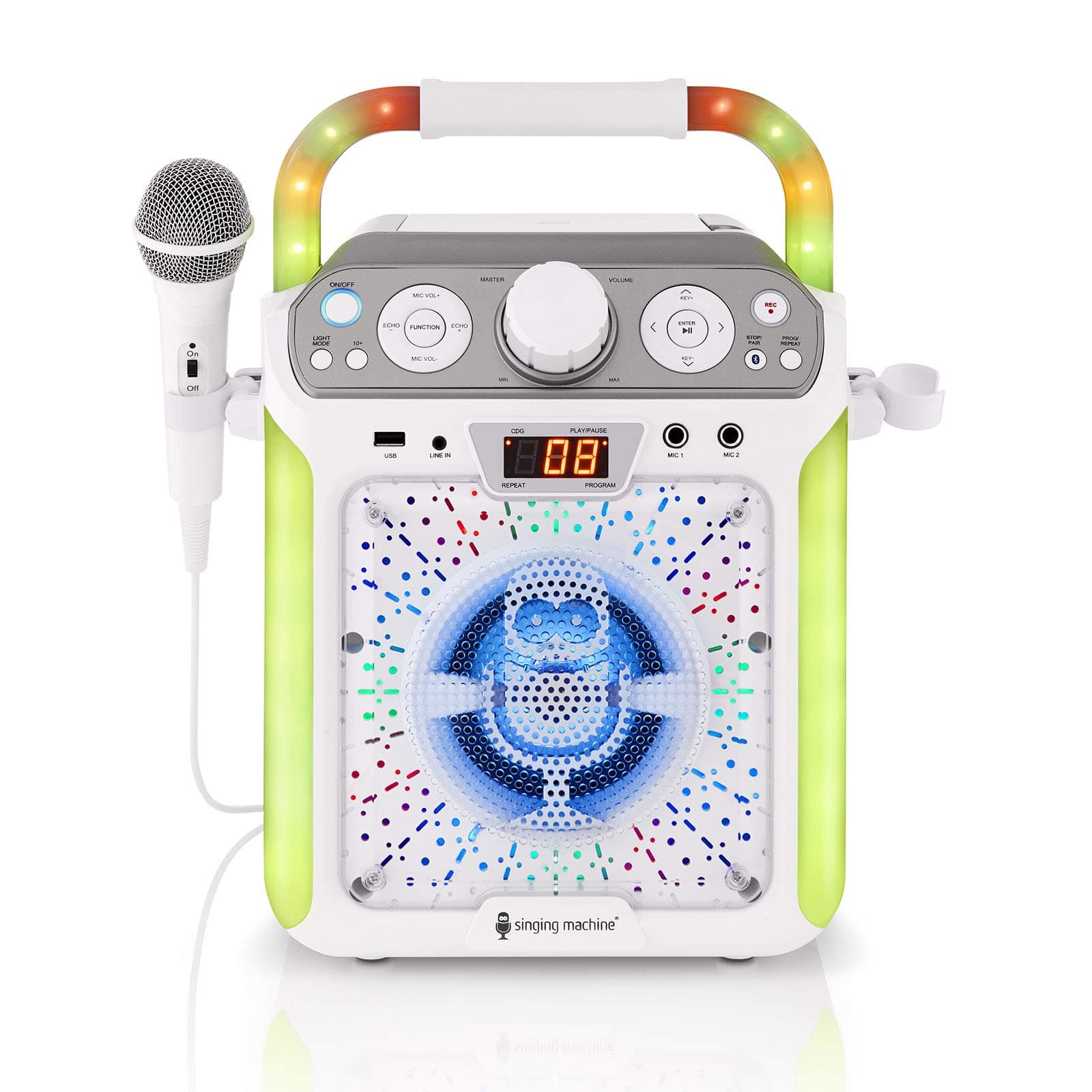 Singing MachineSML682BTW Groove Cube CDG Karaoke System, White (