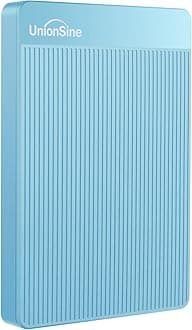 UnionSine 320GB 2.5" Ultra Slim Portable External Hard Disk Drive HDD-USB 3.0 for PC, Mac, Laptop, PS4, Xbox one,Xbox 360,HD-2510(Blue)