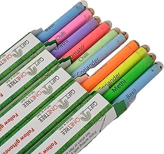 Eco Friendly Plantable Seed Pencils | Best For Distributing In School On Birthday | Return Gift (2 Neon Pencils In Box, 15, Count), Ink Color-Black
