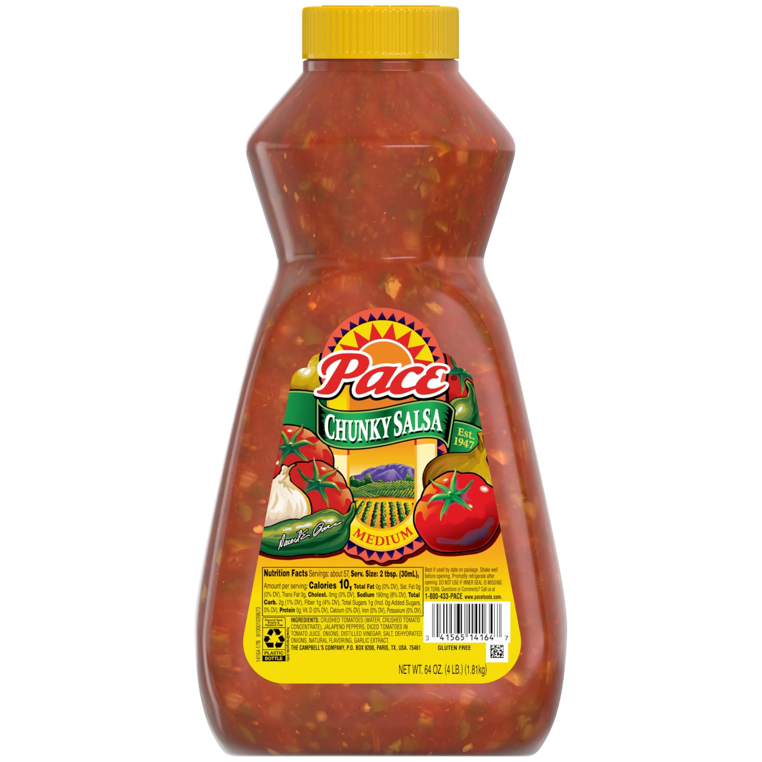 Pace Salsa Chunky Medium Salsa Perfect for Taco Night 64 oz Bottle