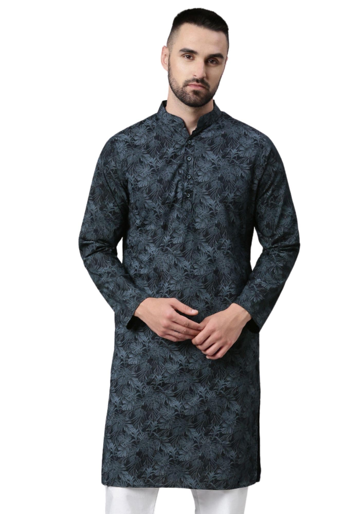 Men’s Casual Kurta, Cotton, Regular Fit