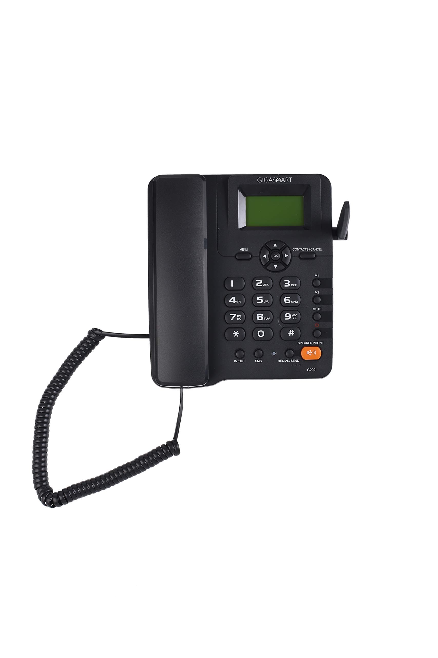 GIGASMART G202 2G- Dual Sim Fixed Wireless Phone, Black