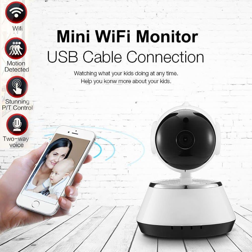 Kasuse Wireless WiFi IP Camera 720P HD Pan Tilt Network Security Home Monitor WiFi Network Connect Webcam with Day and Night Vision for Baby Pet Elder Nanny Office Monitor