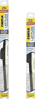 810237 Latitude 2-In-1 Water Repellent Wiper Blades, 26" and 22" Windshield Wipers (Pack Of 2), Automotive Replacement Windshield Wiper Blades With Patented Rain-X Water Repellency Formula