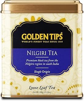 Nilgiri Black Tea Loose Leaf Tin Can Premium Indian Chai Bold Taste & Rich Aroma Fresh Smooth Liquor High Grown Full Leaf Beverage (100g, 50 Cups)