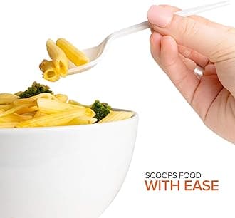 Stock Your Home 100 Disposable Sporks, White Plastic Sporks – Kid Safe 2 in 1 Utensils – Fork Spoon Perfect for School Lunch, Picnics, Catered Events, Restaurants and Kids Birthday Parties